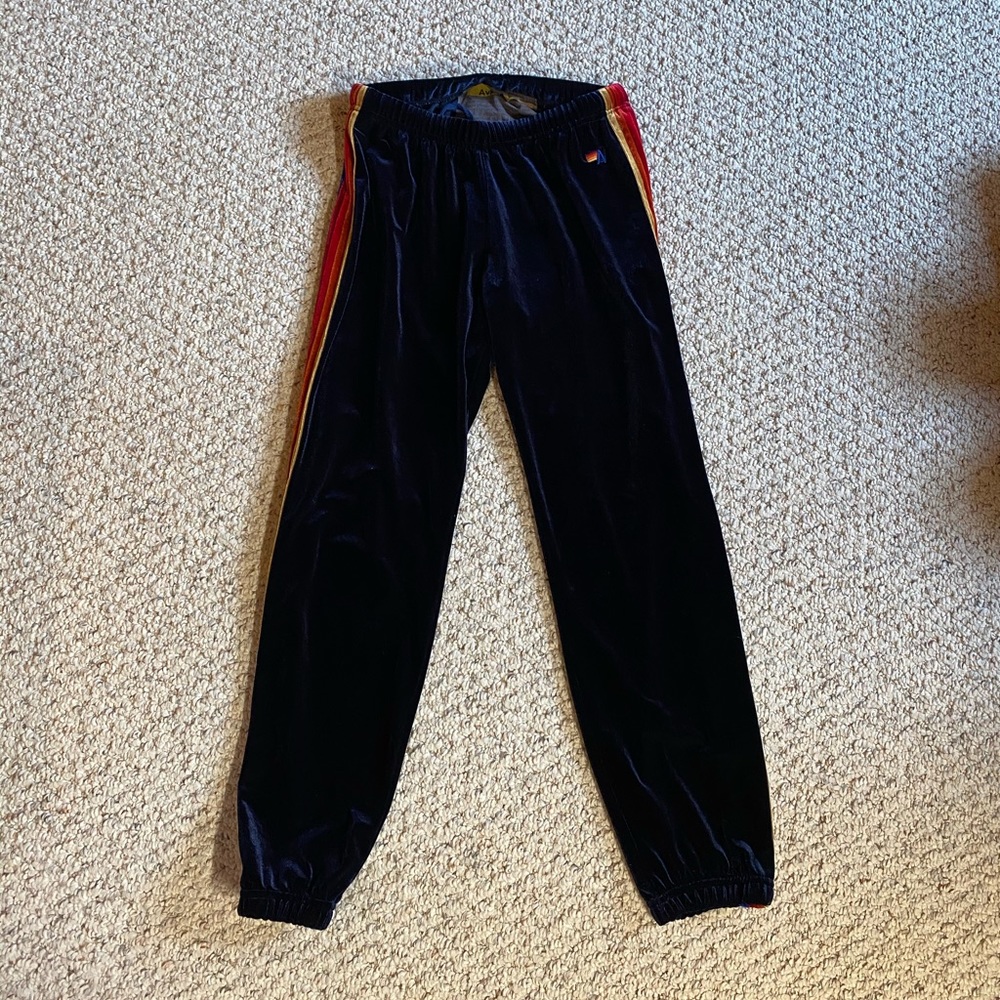 Aviator Nation Velvet Navy Pants.